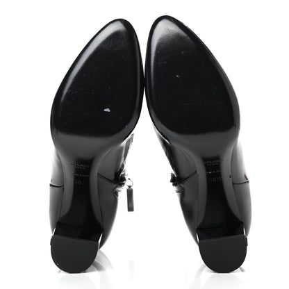 Saint Laurent Patent Loulou Ankle Zip Boot 38.5 Black 4 of 4