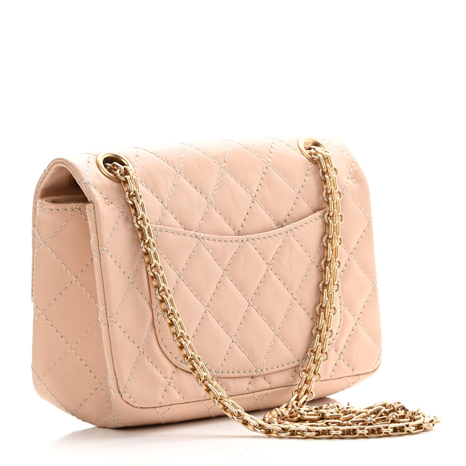 Chanel Aged Calfskin Quilted 2.55 Reissue Mini Flap Beige 3 of 12