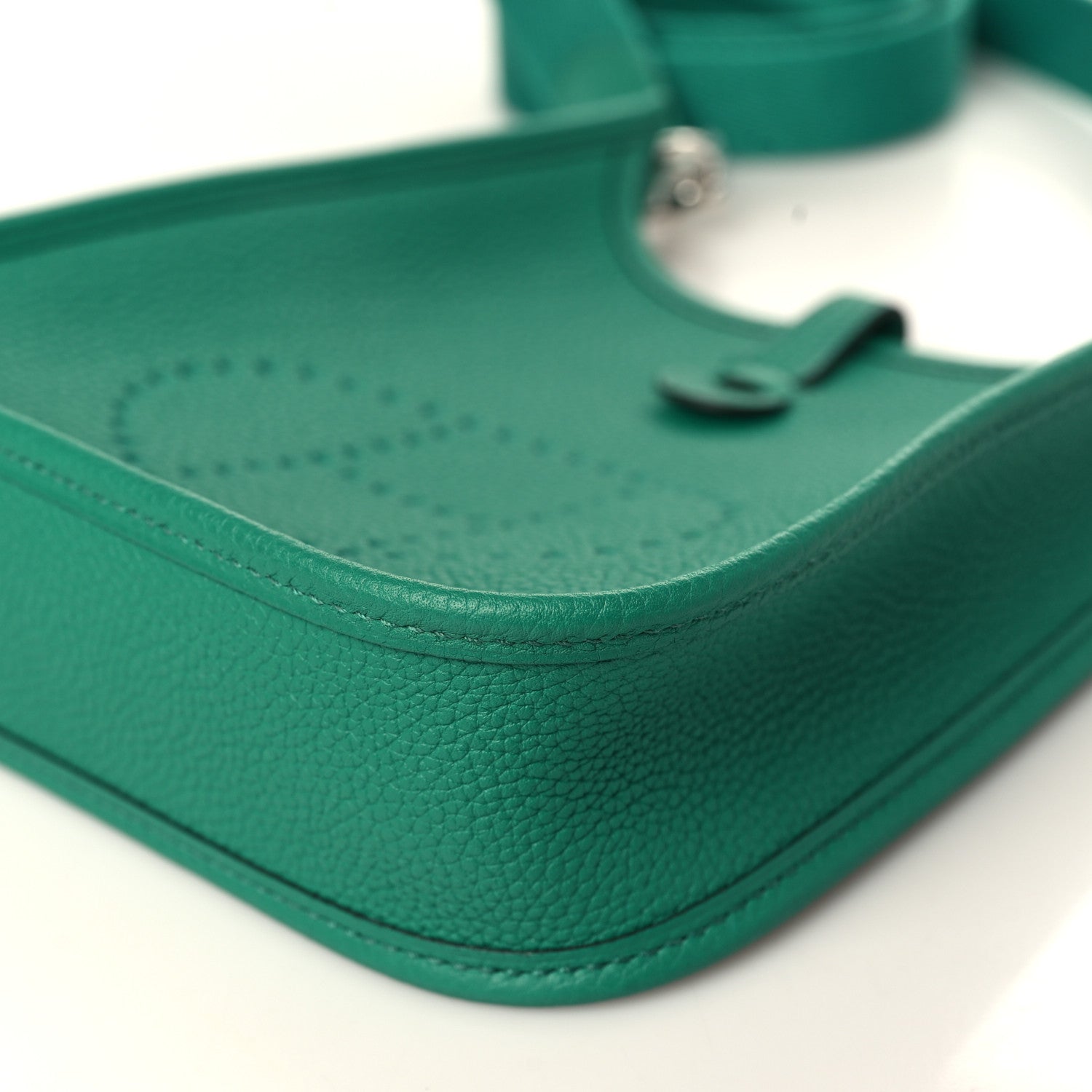 Hermes Taurillon Clemence Evelyne TPM Vert Jade 8 of 9