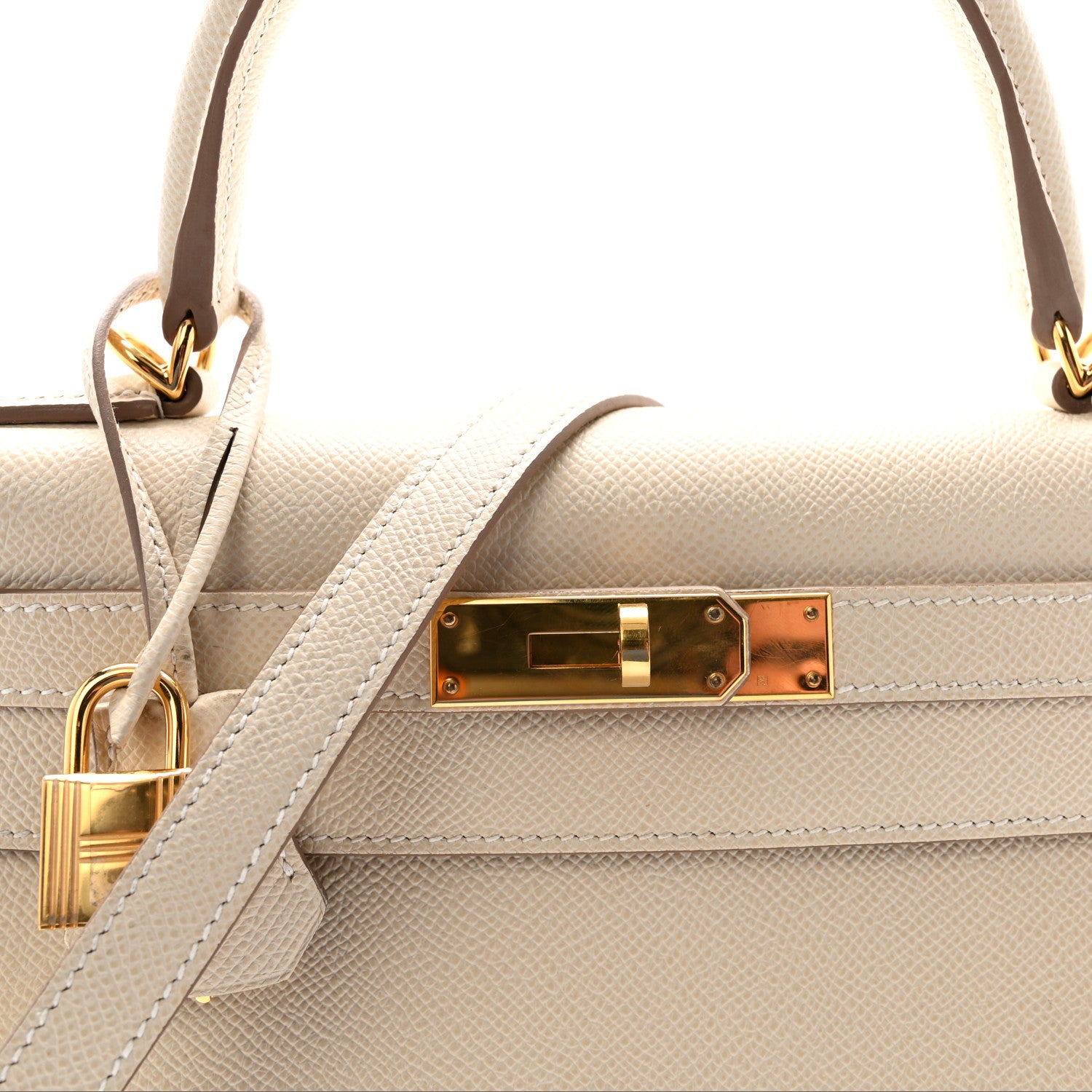 Hermes Epsom Kelly Sellier 28 Craie 7 of 10