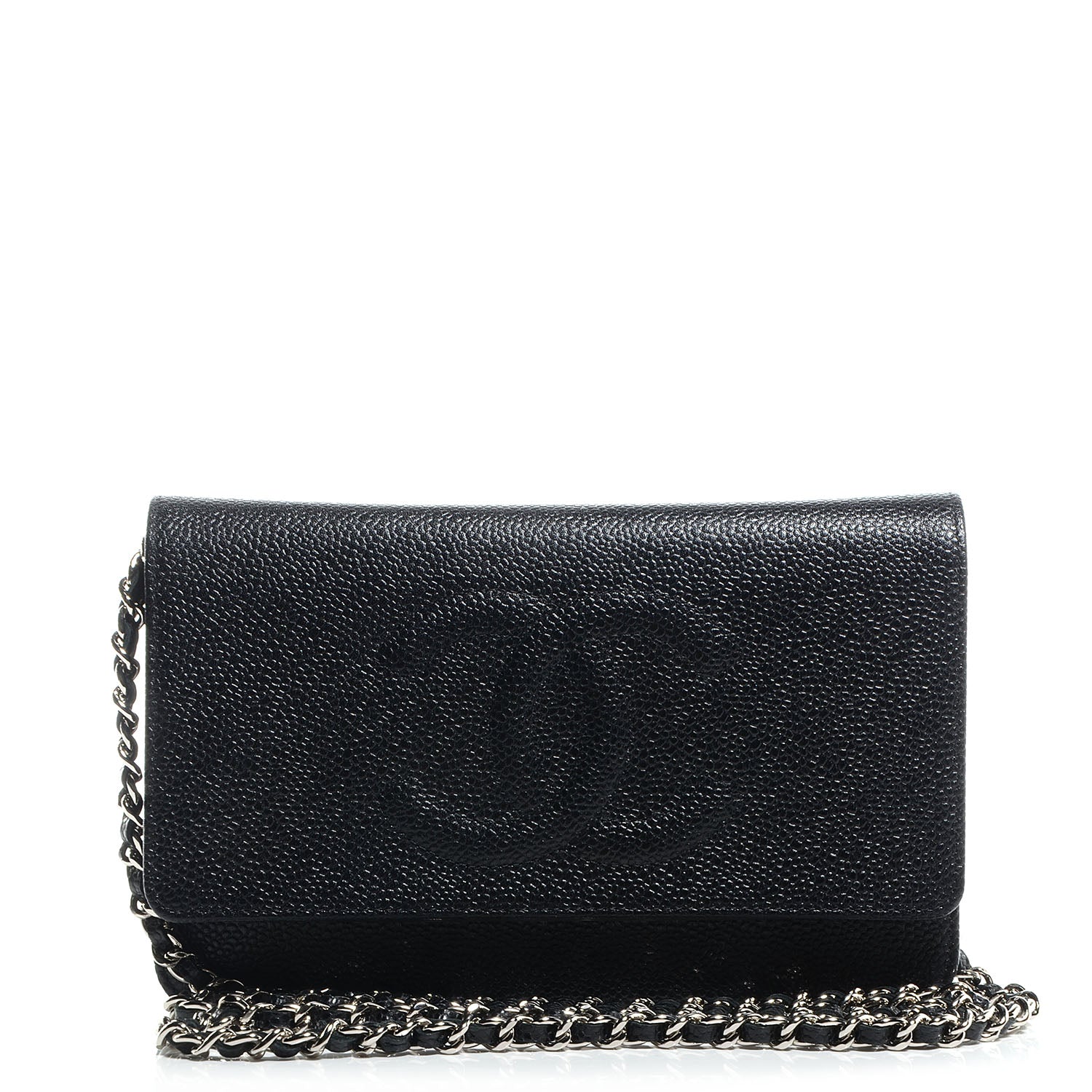 Chanel Caviar Timeless CC Wallet on Chain WOC Black 1 of 9