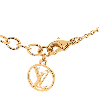 Louis Vuitton Metal Louisette Necklace Gold 4 of 6