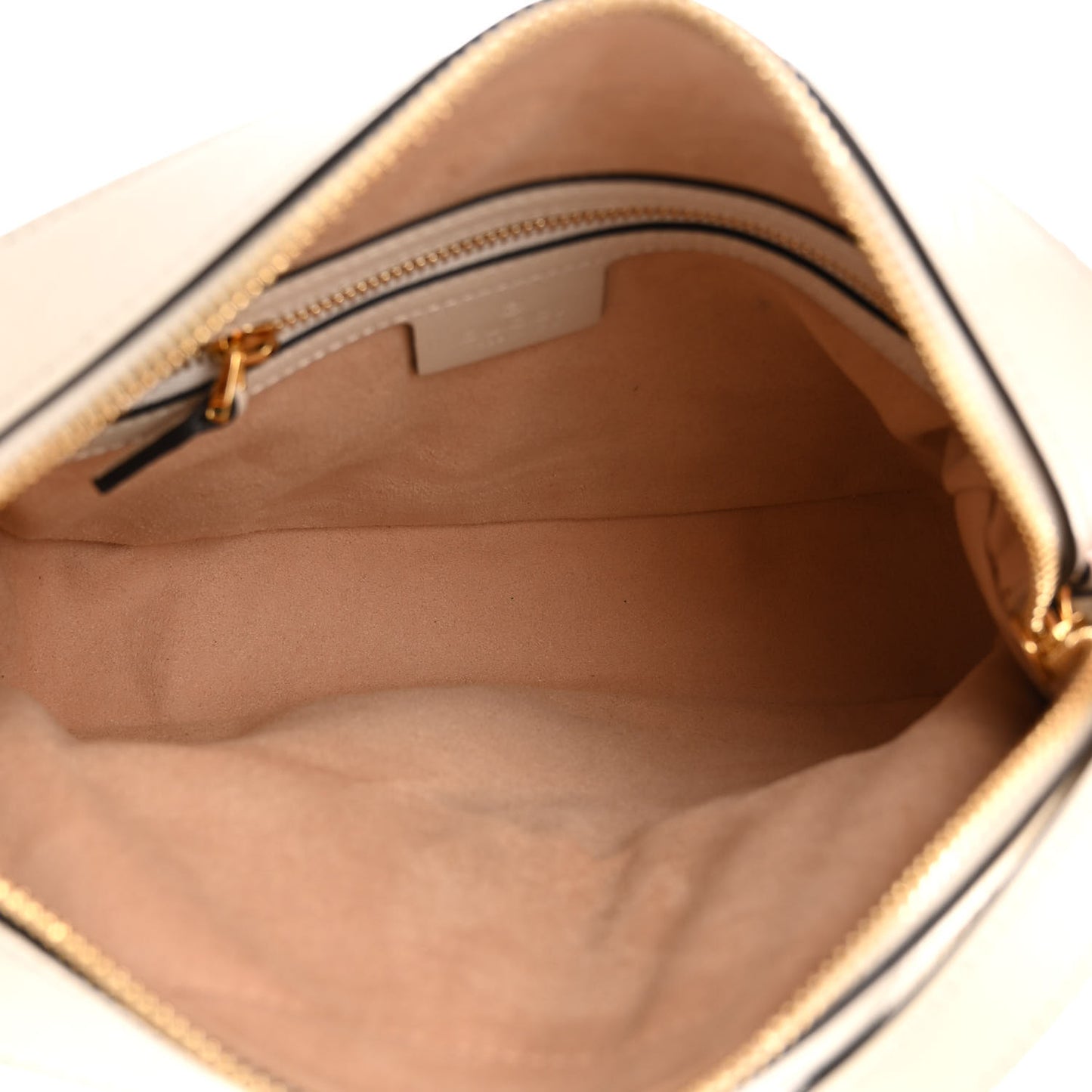 GG Supreme Monogram Small Horsebit 1955 Shoulder Bag Beige Mystic White