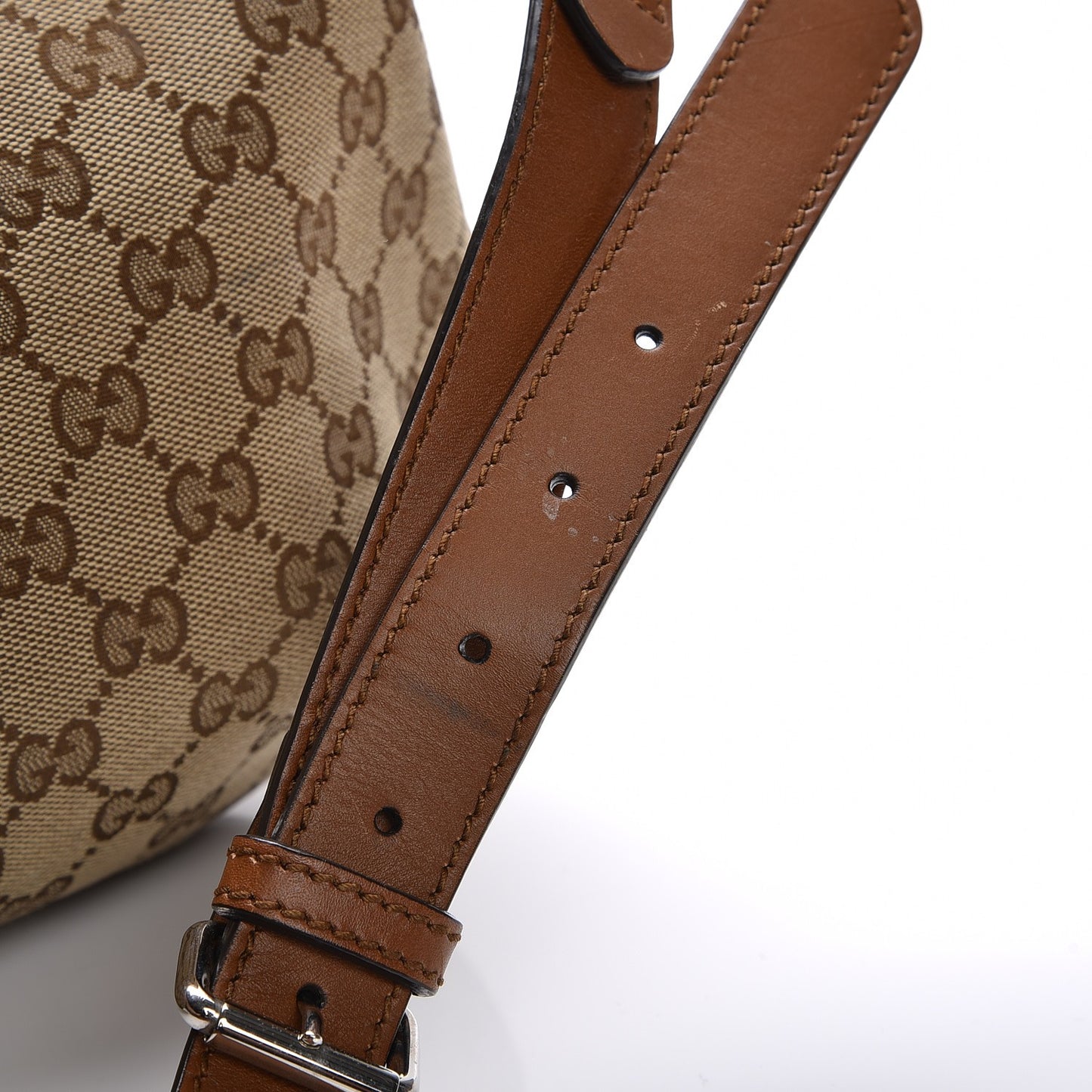 Monogram Medium Half Moon Hobo Brown
