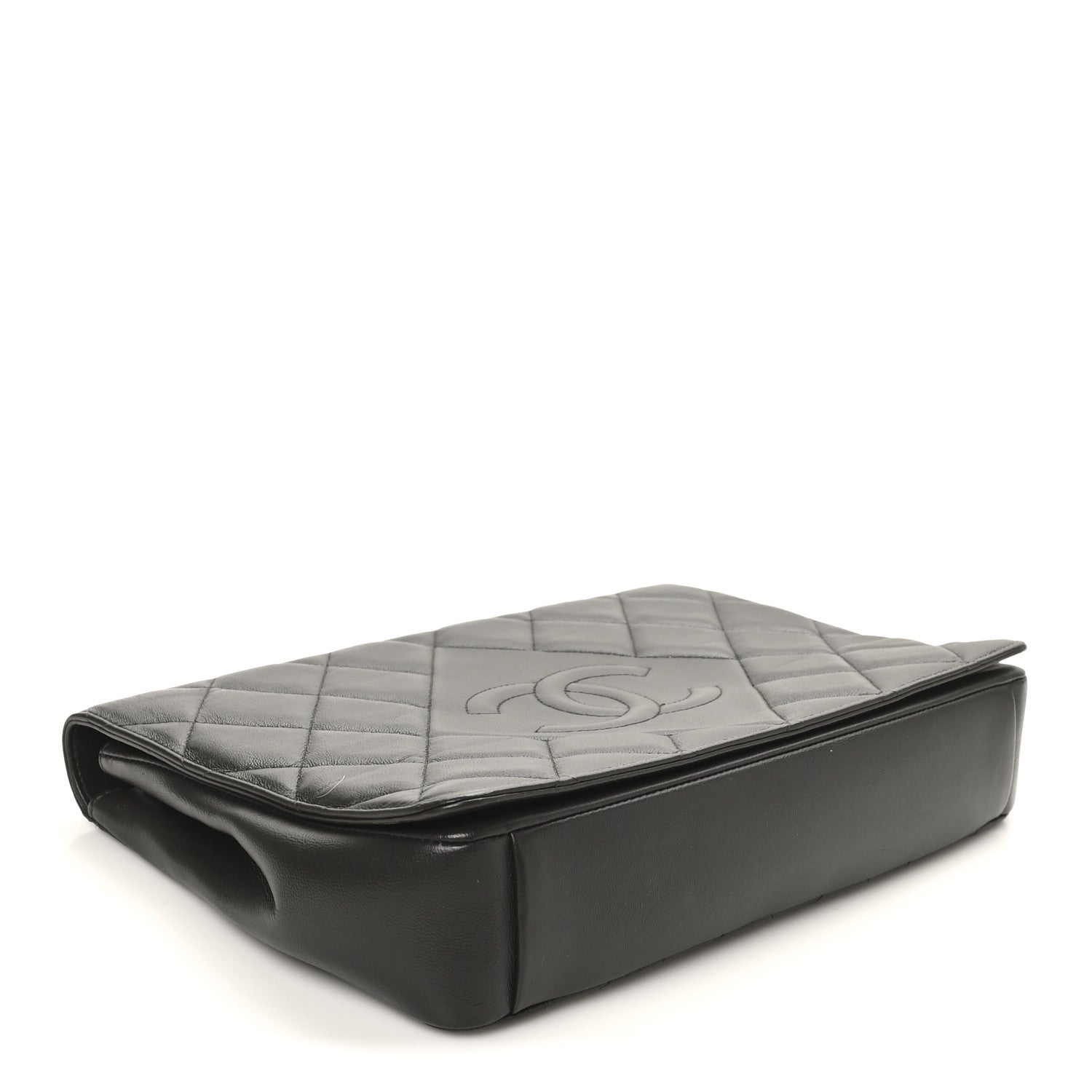 Chanel Lambskin Quilted Large Diamond CC Flap Black 4 of 10