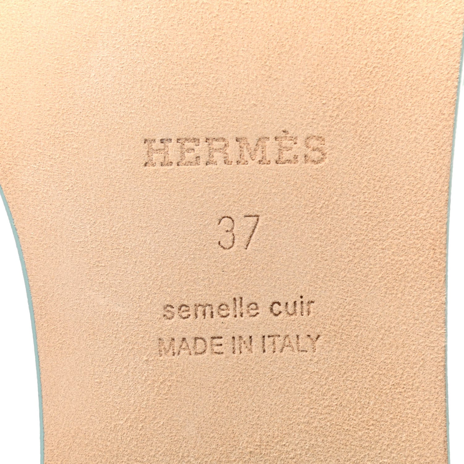Hermes Epsom Oran Sandals 37 Vert Embrun 7 of 9