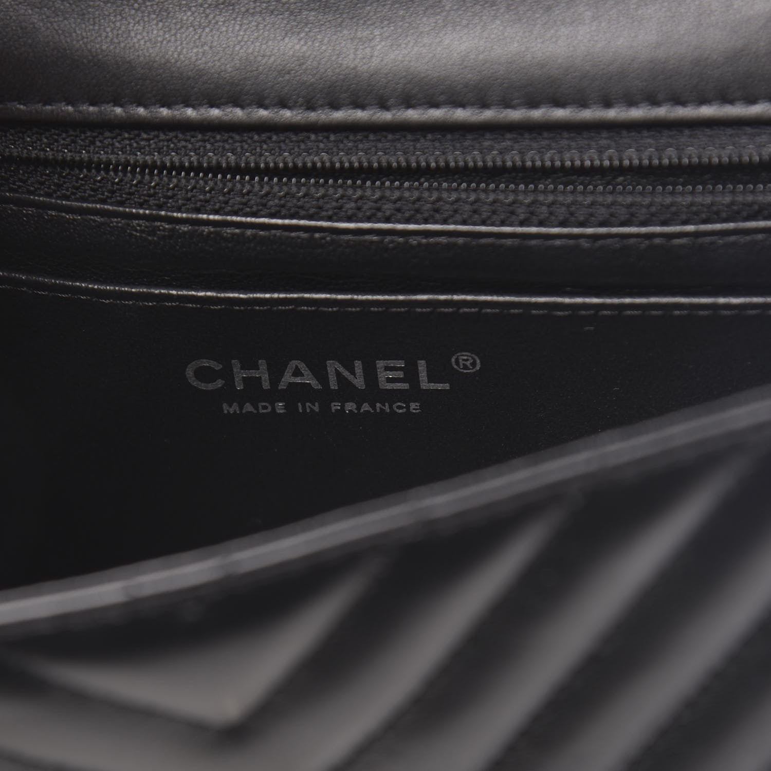 Chanel Lambskin Chevron Quilted Mini Rectangular Flap Black 6 of 11