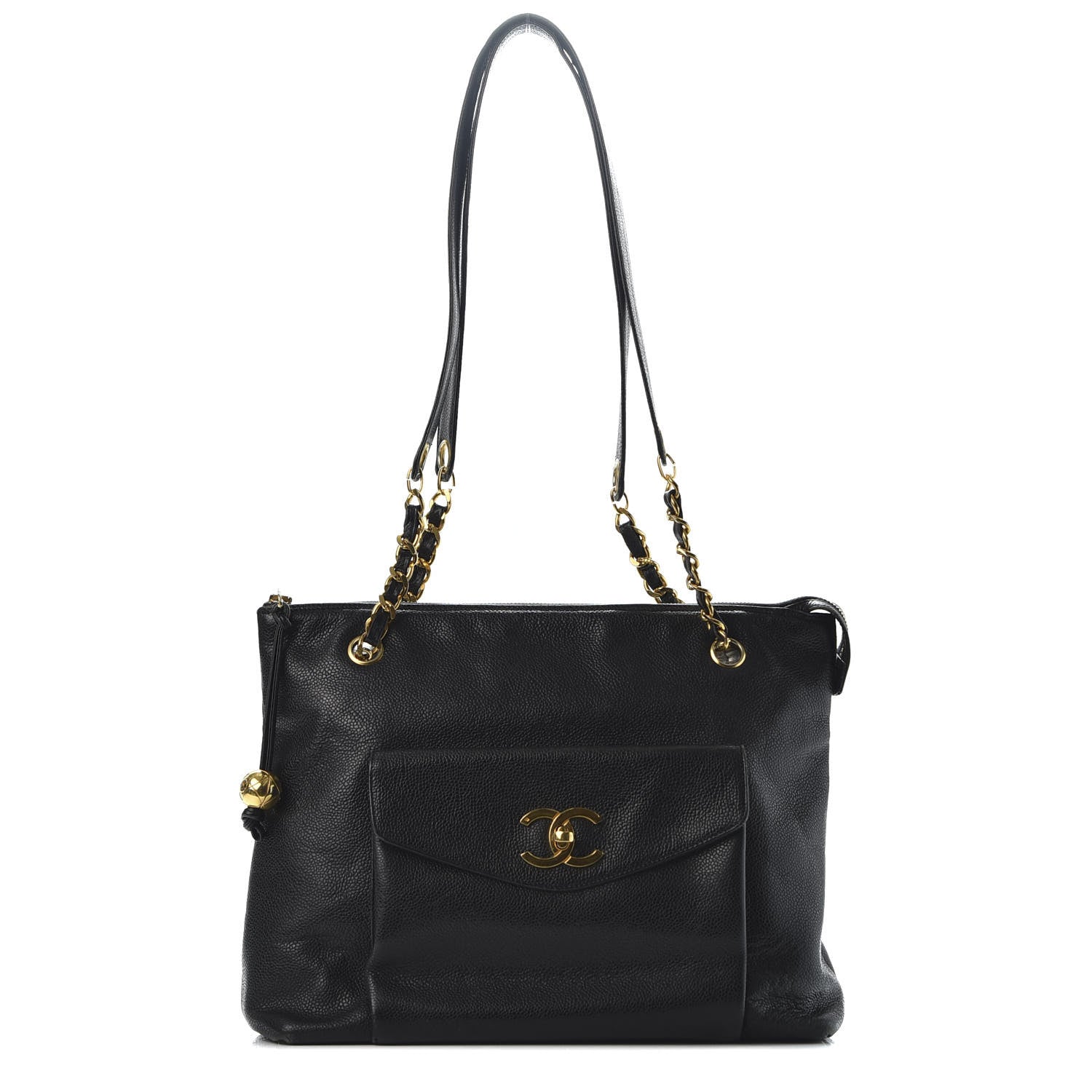 Chanel Caviar Flap Shoulder Bag Black 1 of 10