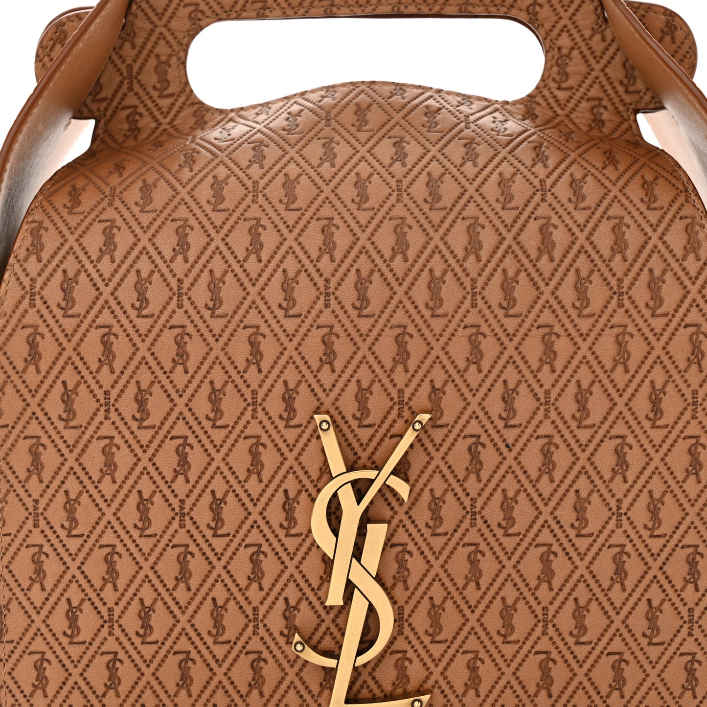 Calfskin Monogram Take Away Box Dusty Vintage Brown Gold