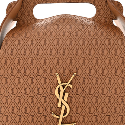 Saint Laurent Calfskin Monogram Take Away Box Dusty Vintage Brown Gold 8 of 14