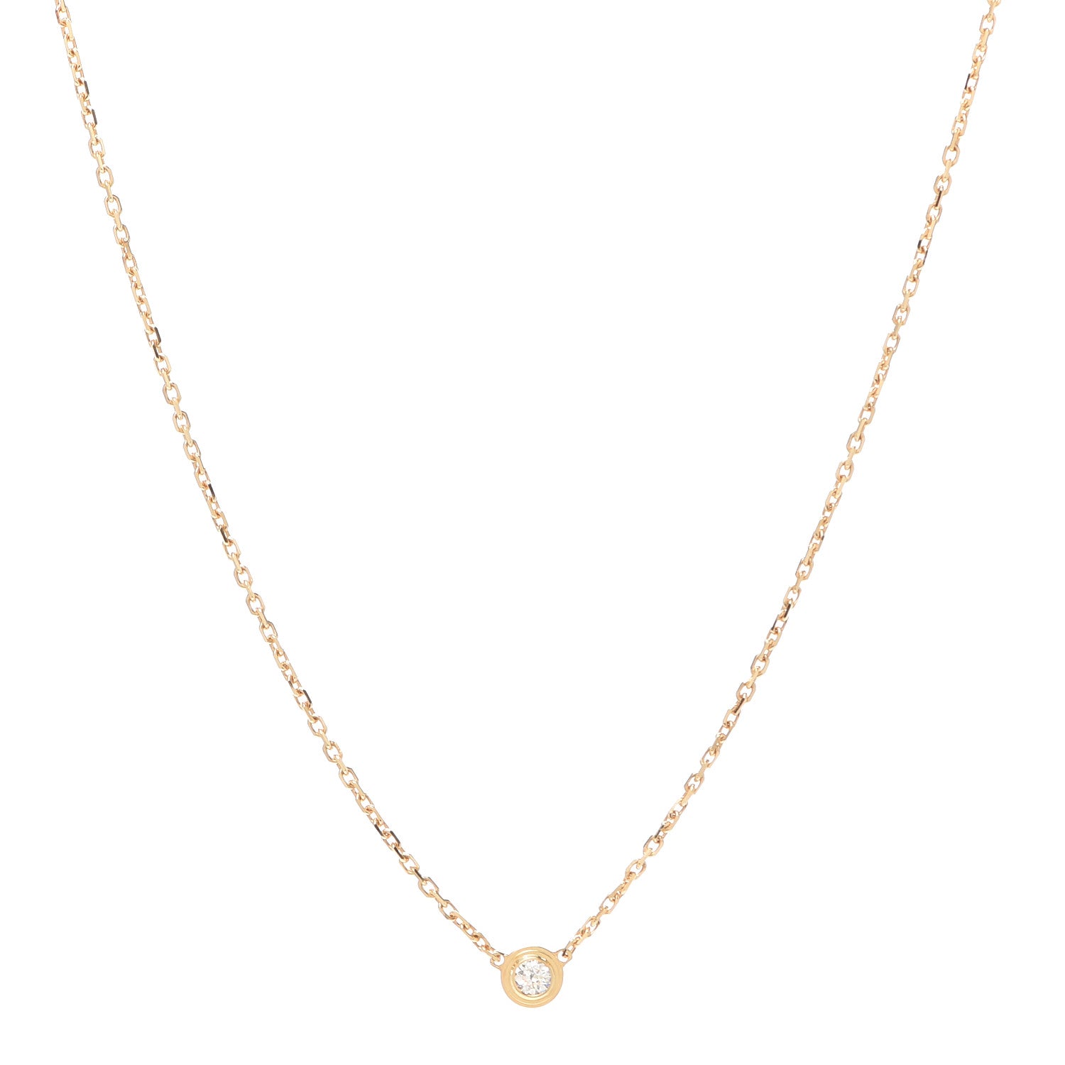 Cartier 18K Yellow Gold Diamond XS D'Amour Pendant Necklace 1 of 6