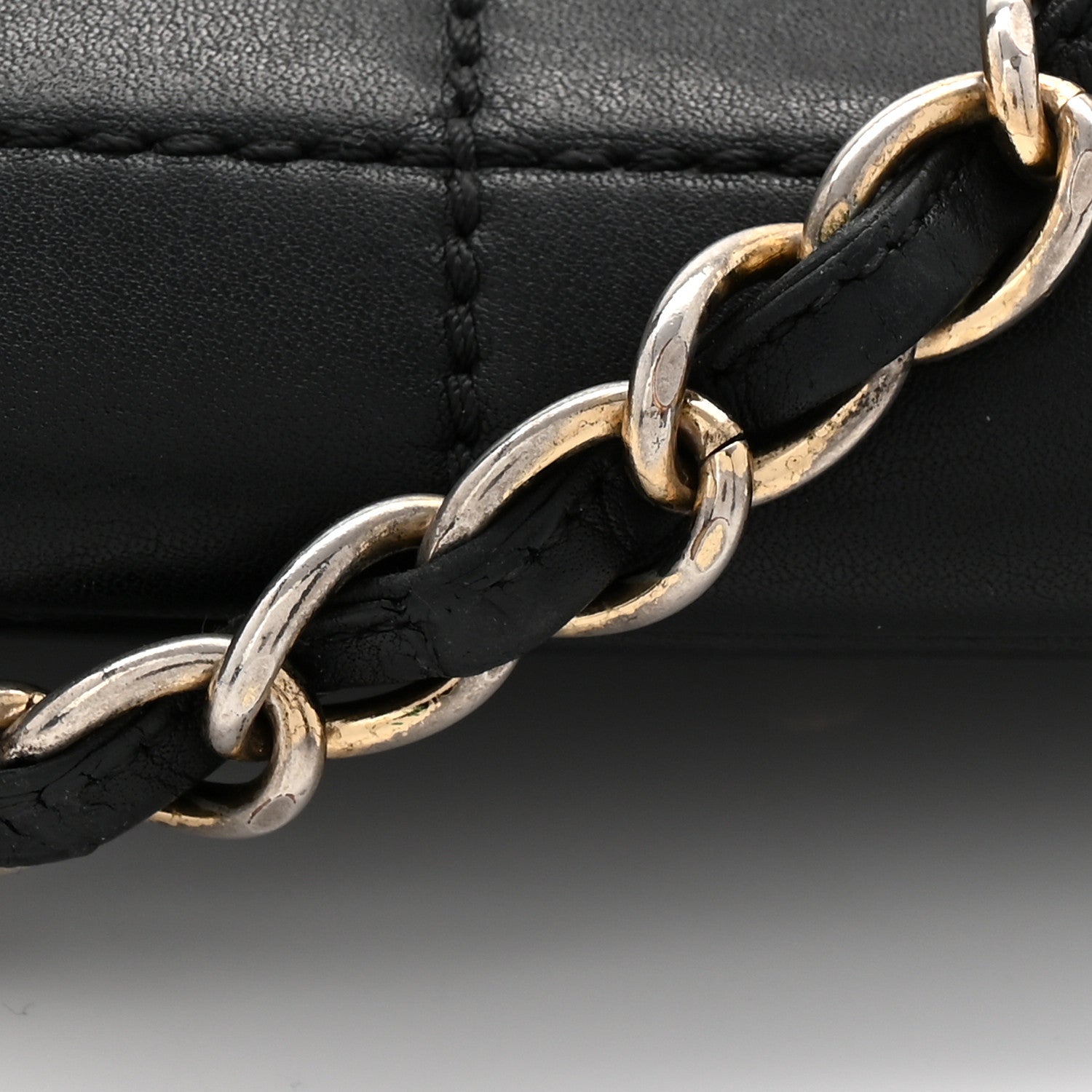 Chanel Calfskin Stitched Chocolate Bar Shopping Tote Black 11 of 11