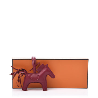 Hermes Milo Lambskin Grigri Rodeo Horse Bag Charm PM Rubis 4 of 4