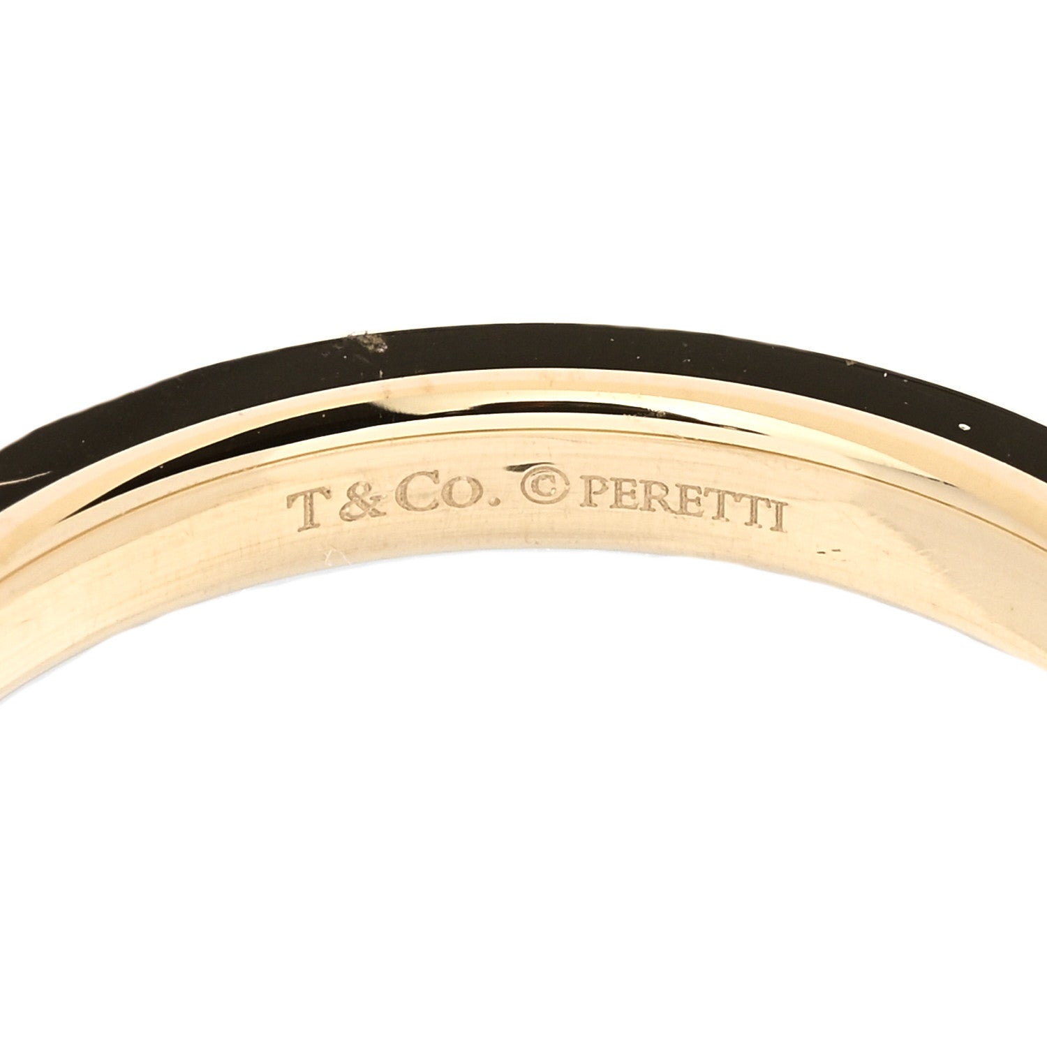 Tiffany 18K Yellow Gold Diamond Elsa Peretti Stacking Band Ring 54 6.75 5 of 6