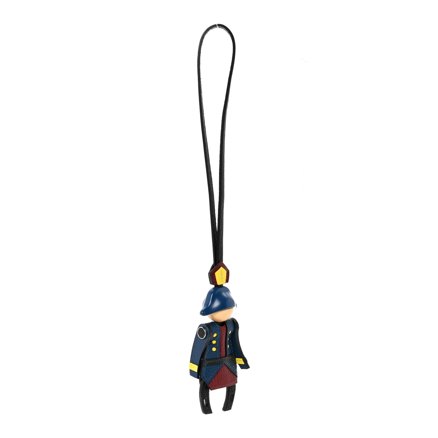 Hermes Epsom Chevre Mysore Artificer Bag Charm Black Deep Blue Rouge H Vert Fonce Citron 1 of 4