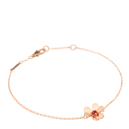 Van Cleef & Arpels 18K Rose Gold Ruby Mini Frivole Bracelet 1 of 4