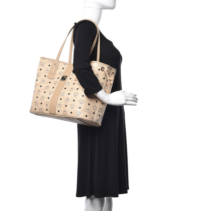 MCM Visetos Medium Liz Reversible Shopper Tote Beige 2 of 20