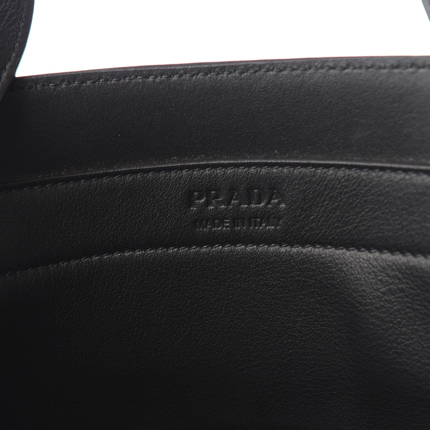 Prada Grace Lux Light Large Ouverture Shoulder Bag Black White 8 of 9