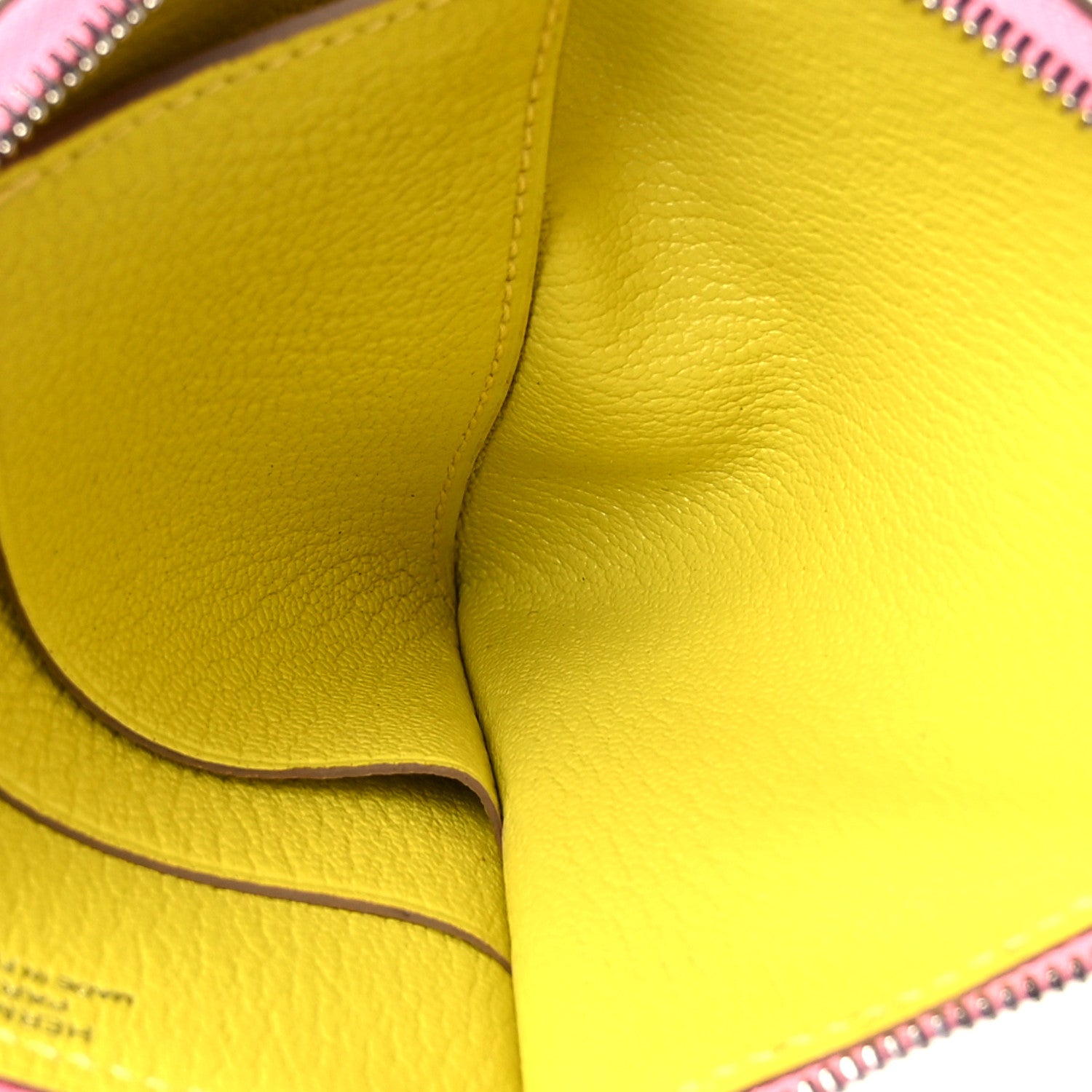 Hermes Chevre Mysore Paddock Change Purse Lime Caramel 5 of 9