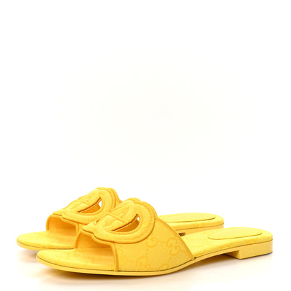 Gucci Canvas Interlocking G Womens Slide Sandals 39.5 39.5 Sun Ray 4 of 9