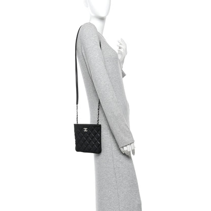 Chanel Lambskin Quilted Uniform Crossbody Bag Black 2 of 11
