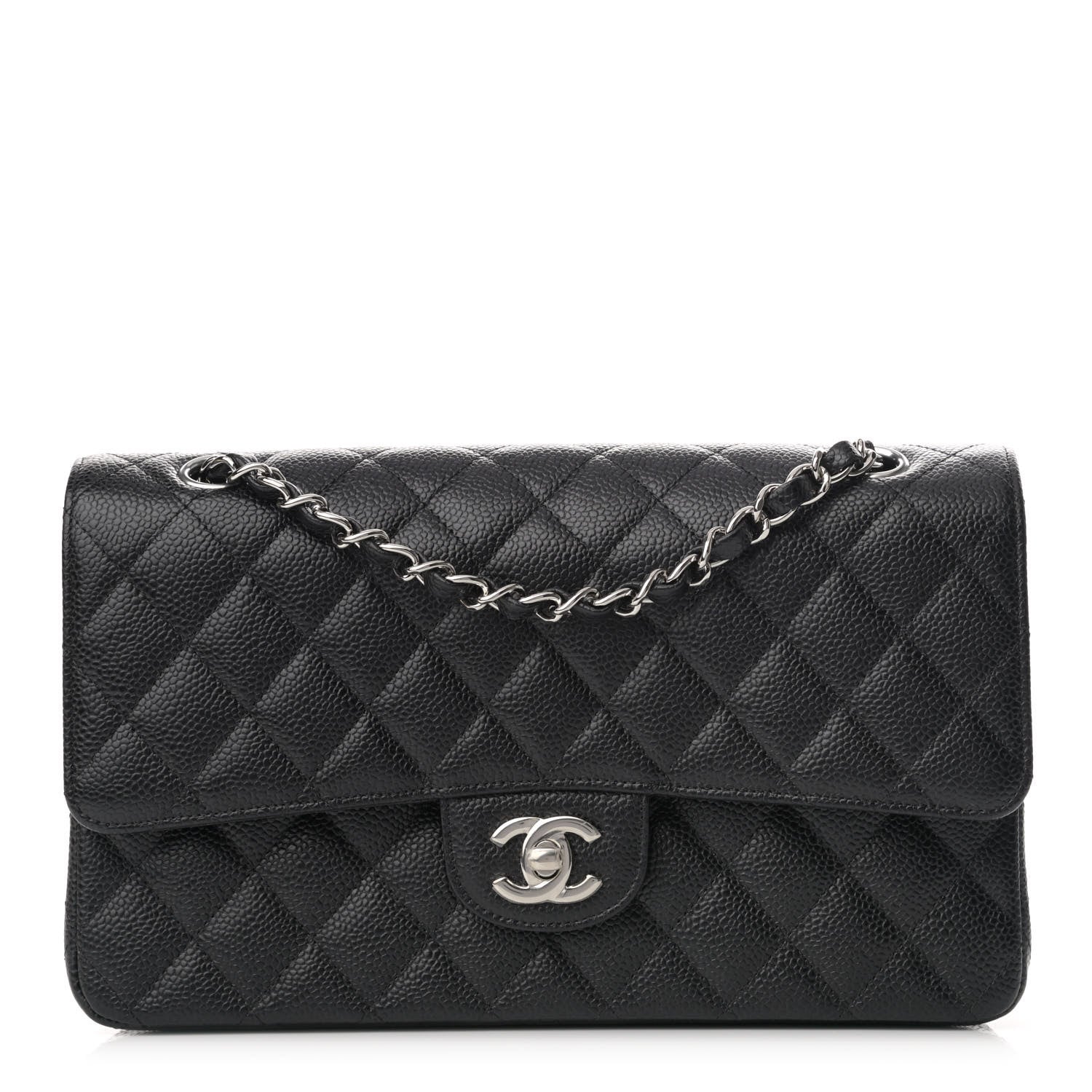 Chanel Caviar Quilted Medium Double Flap Black 1 of 11