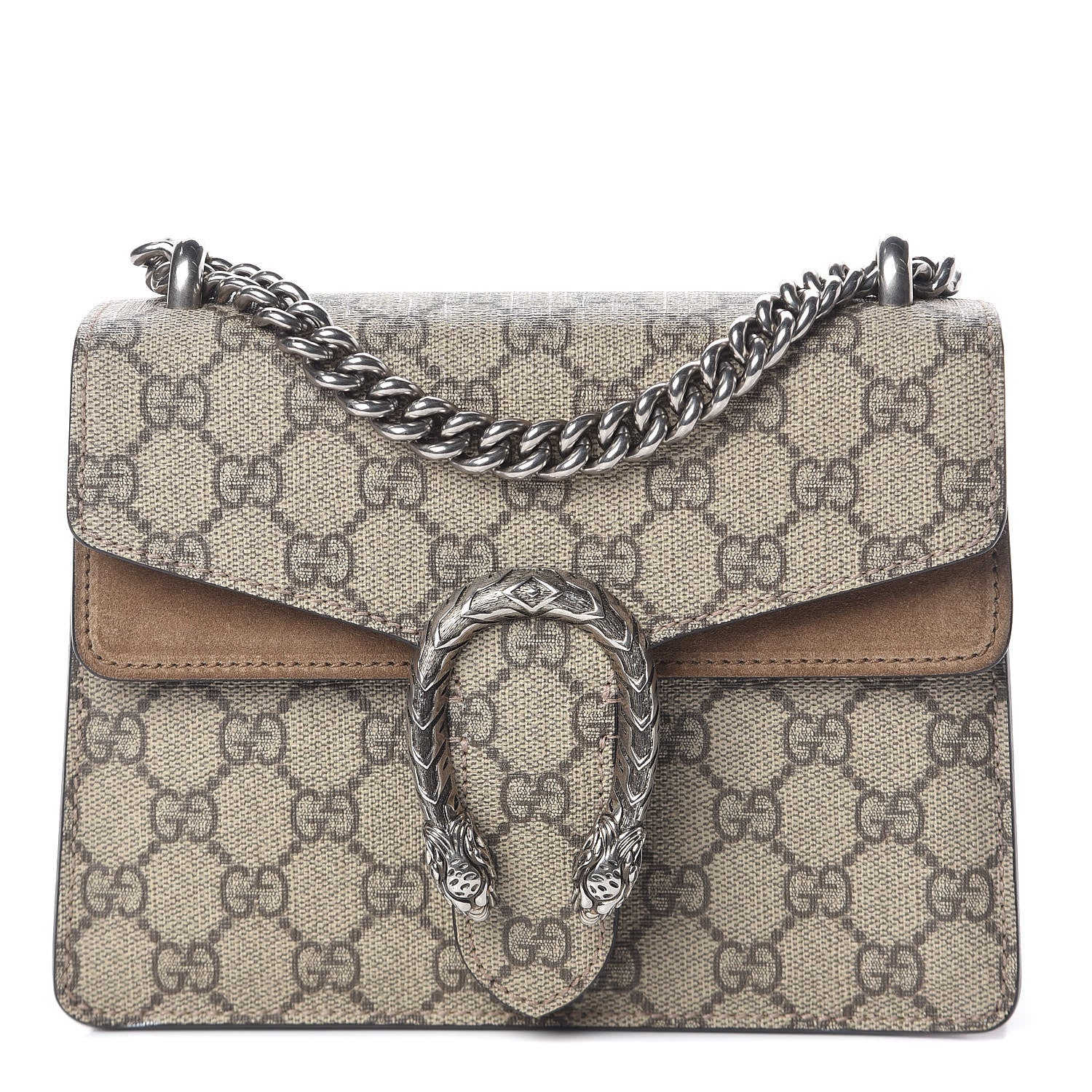 Gucci GG Supreme Monogram Mini Dionysus Shoulder Bag Taupe 1 of 10