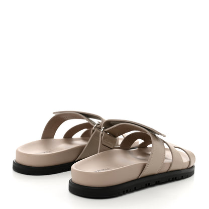 Hermes Calfskin Womens Chypre Sandals 36 Beige Mastic 4 of 9