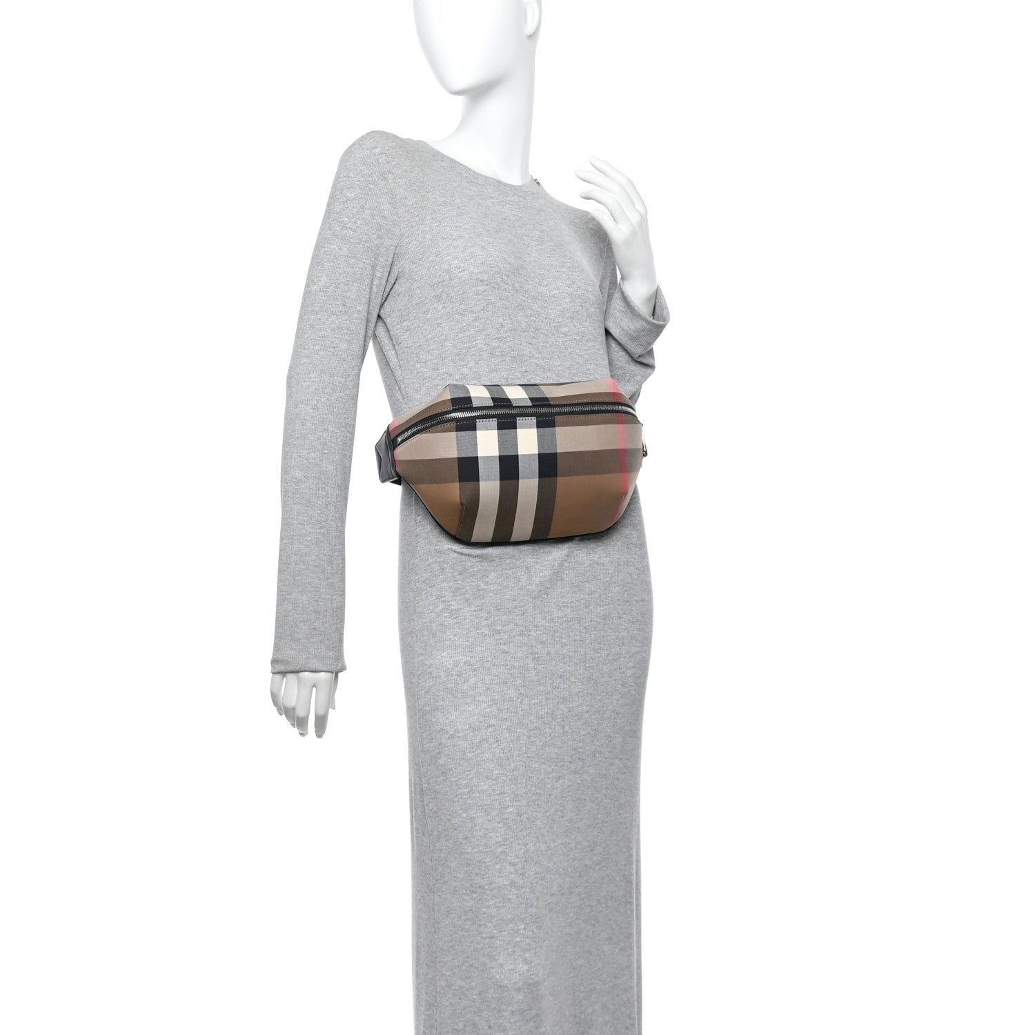 Burberry IP Check Sonny Bum Bag Taupe Brown 3 of 10