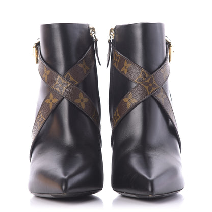 Louis Vuitton Calfskin Patent Monogram Matchmake Low Boots 39 2 of 13