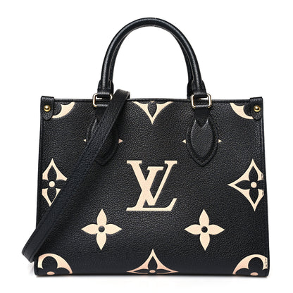 Louis Vuitton Empreinte Monogram Giant Onthego PM Black Beige 1 of 9
