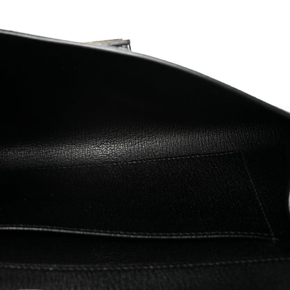 Hermes Chevre Mysore Medor 23 Clutch Black 5 of 7