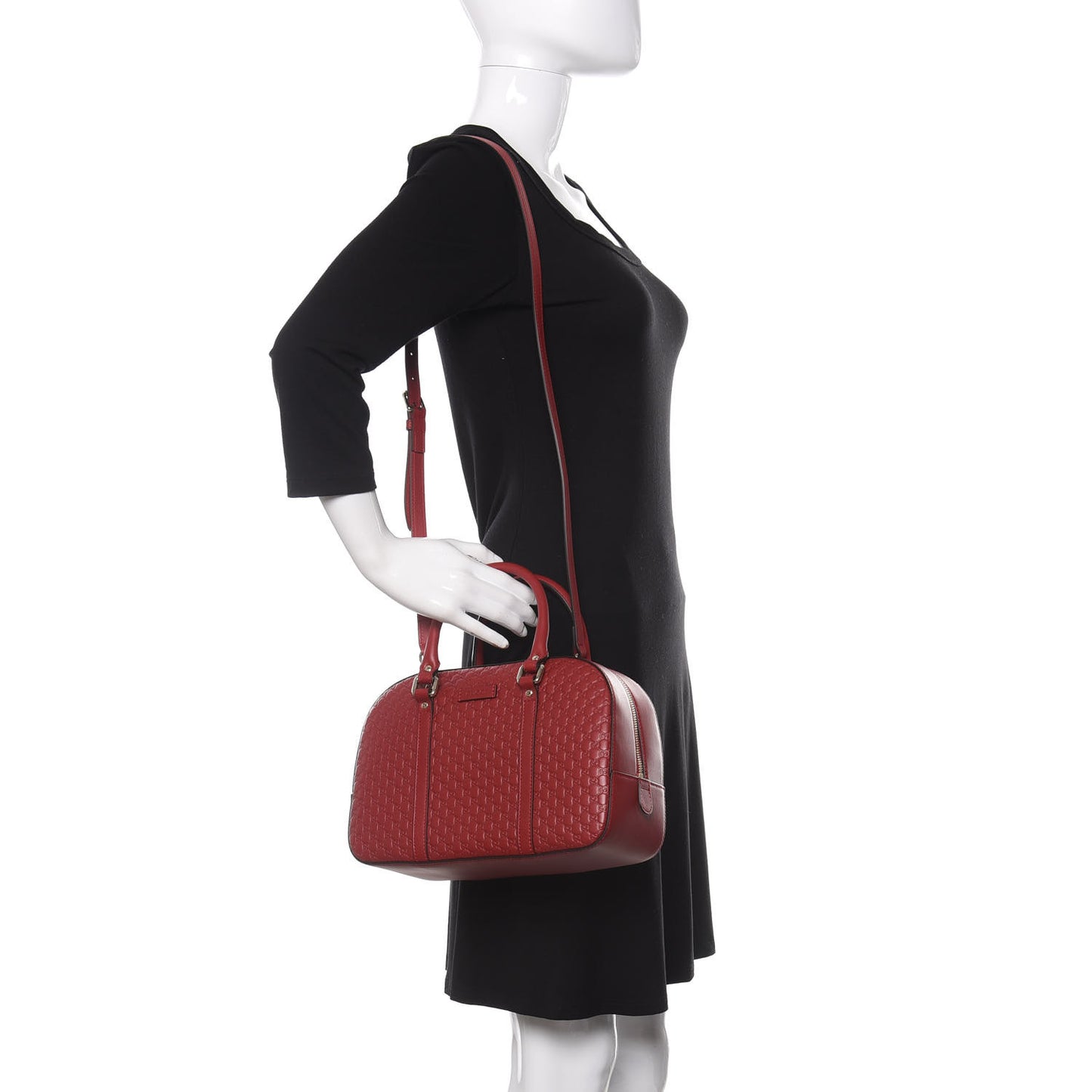Soft Microguccissima Medium Crossbody Bag Rosso