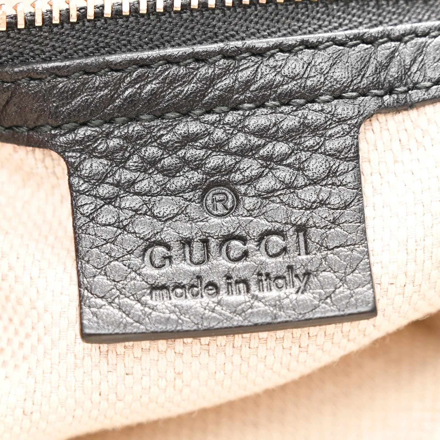 Gucci Pebbled Calfskin Medium Soho Chain Hobo Black 6 of 11