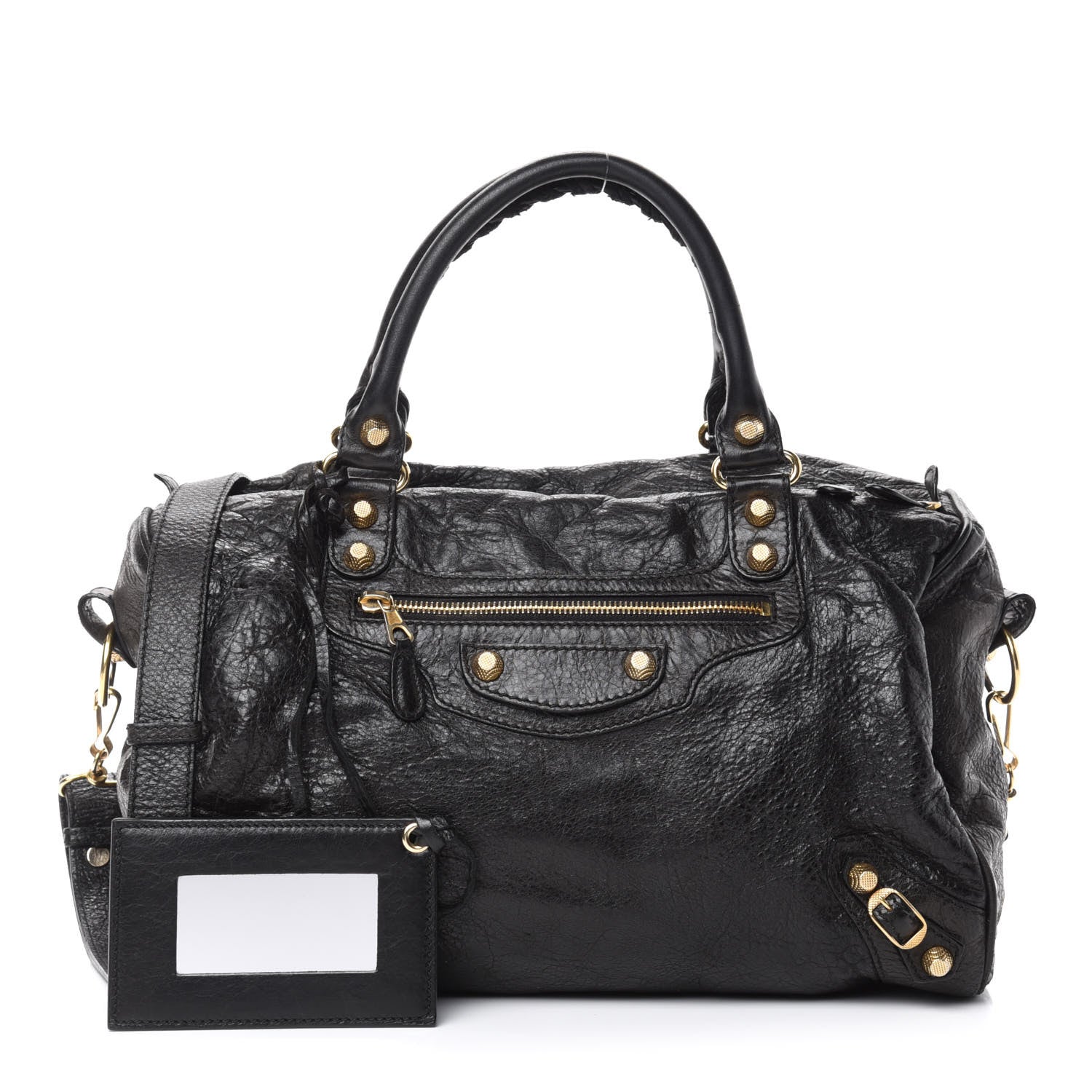 Balenciaga Agneau Giant 12 Gold Hardware Boston Black 1 of 12