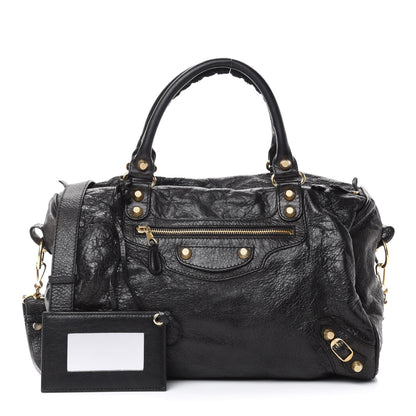 Balenciaga Agneau Giant 12 Gold Hardware Boston Black 1 of 12