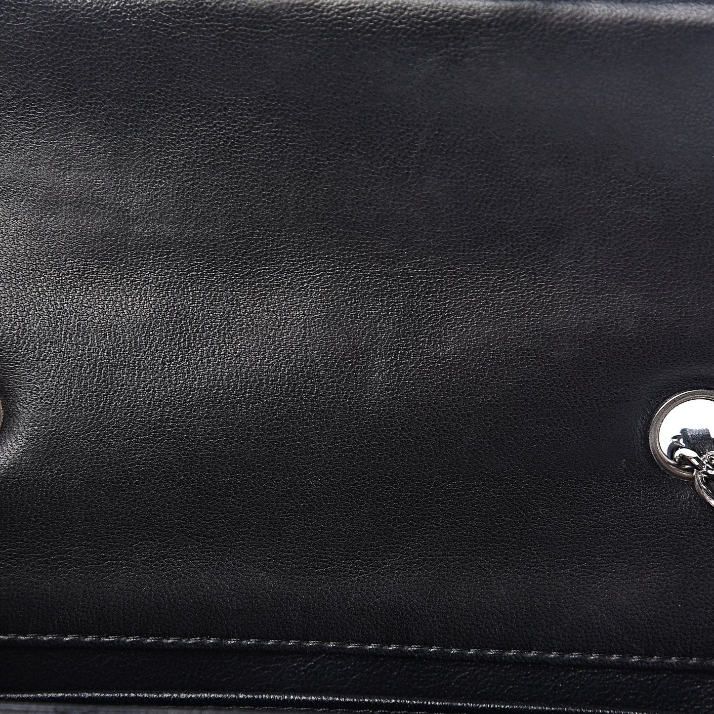 Lambskin Quilted Extra Mini Rectangular Flap Black