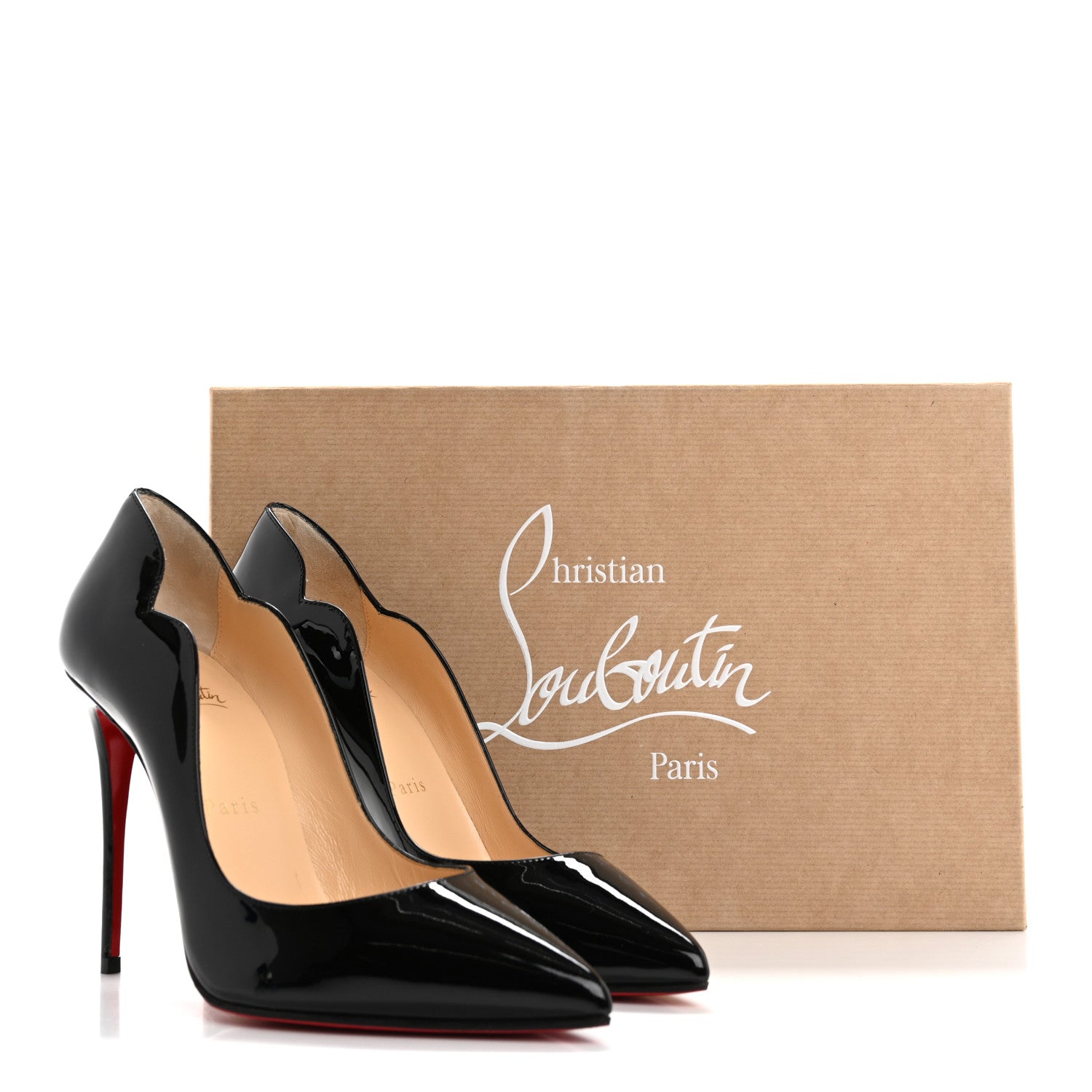 Christian Louboutin Patent Hot Chick 100 Pumps 38 Black 9 of 9