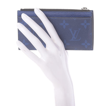 Louis Vuitton Monogram Taiga Coin Card Holder Cobalt 2 of 10