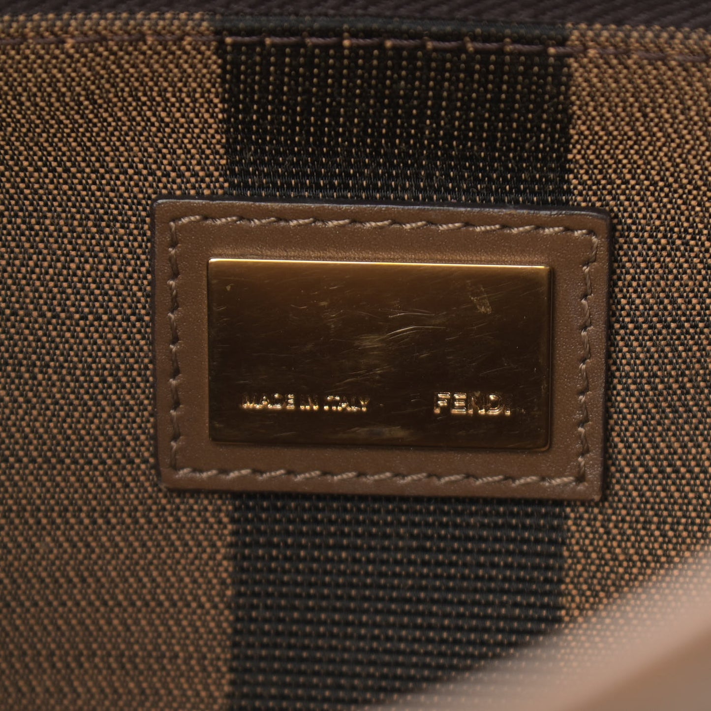 Vitello Morgan Fabric Jacquard Pequin Medium Peekaboo Iconic Satchel Foresta Tobacco Black