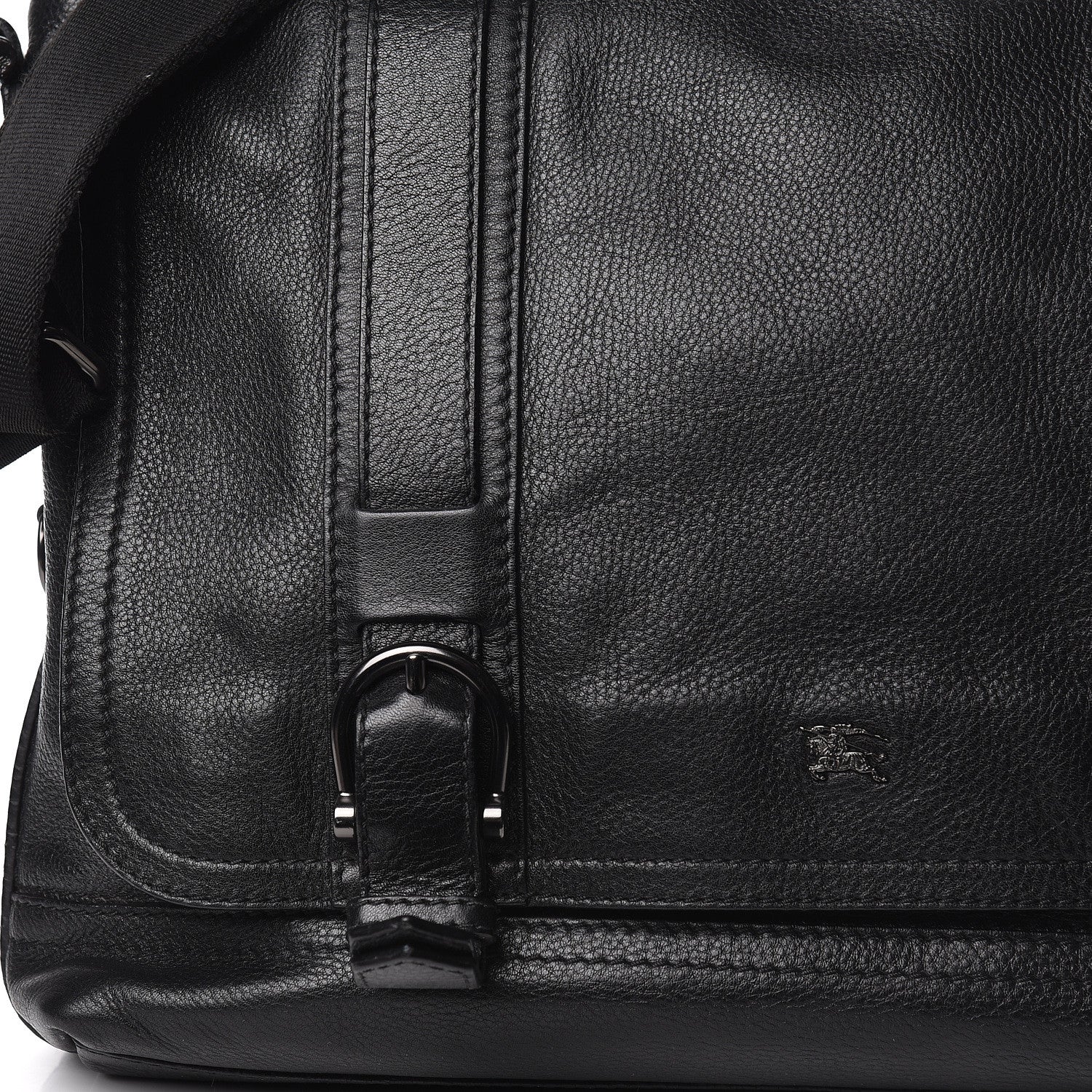 Burberry Grainy Calfskin Messenger Bag Black 16 of 21