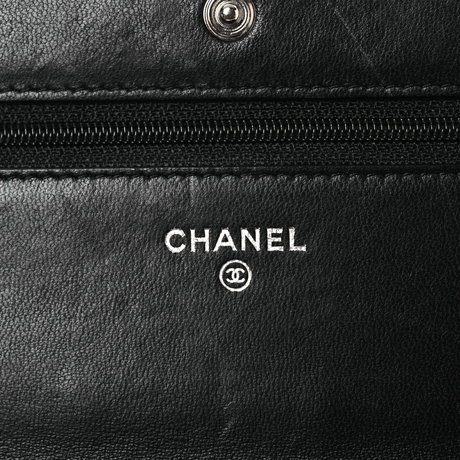 Chanel Lambskin Quilted Wallet On Chain WOC Black 6 of 16