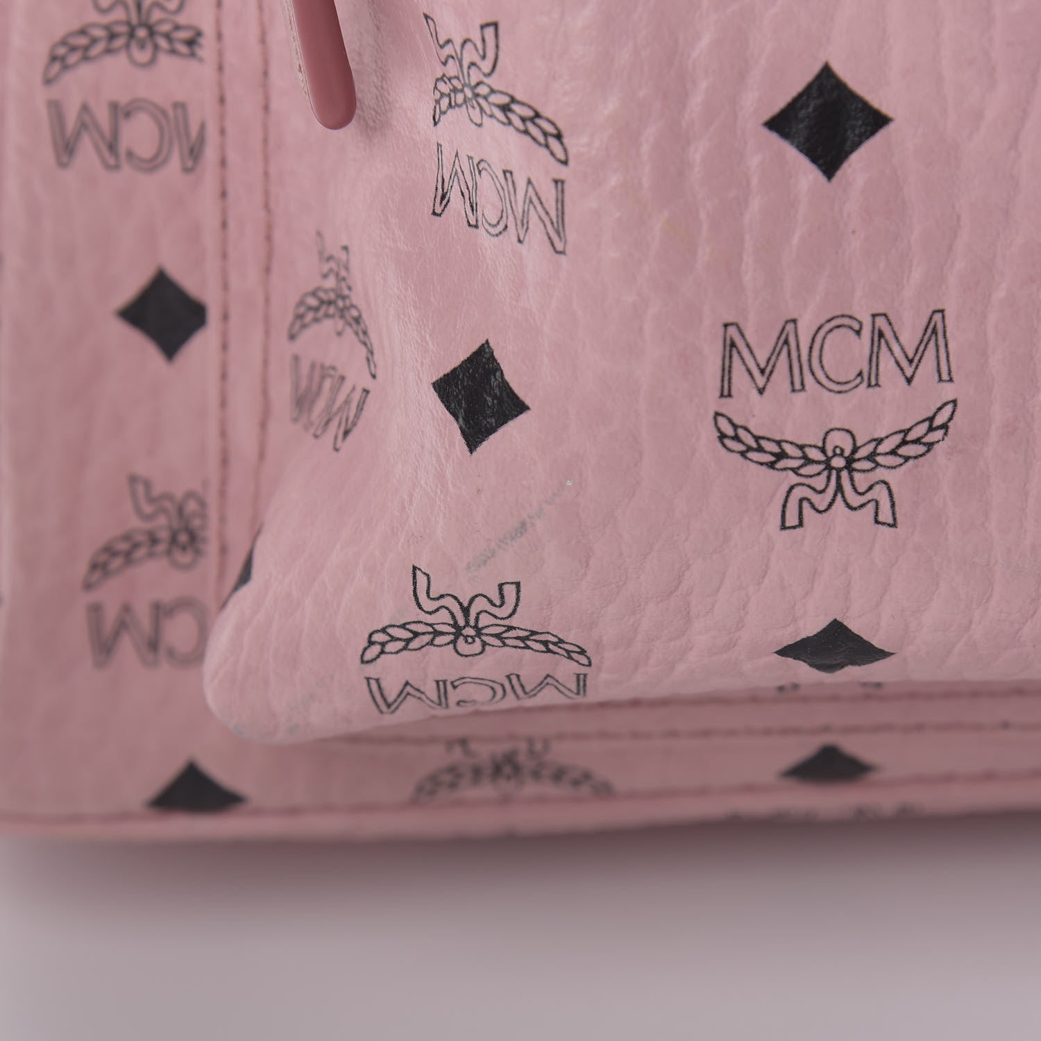 MCM Visetos Small Side Stud Stark Backpack Pink 14 of 16