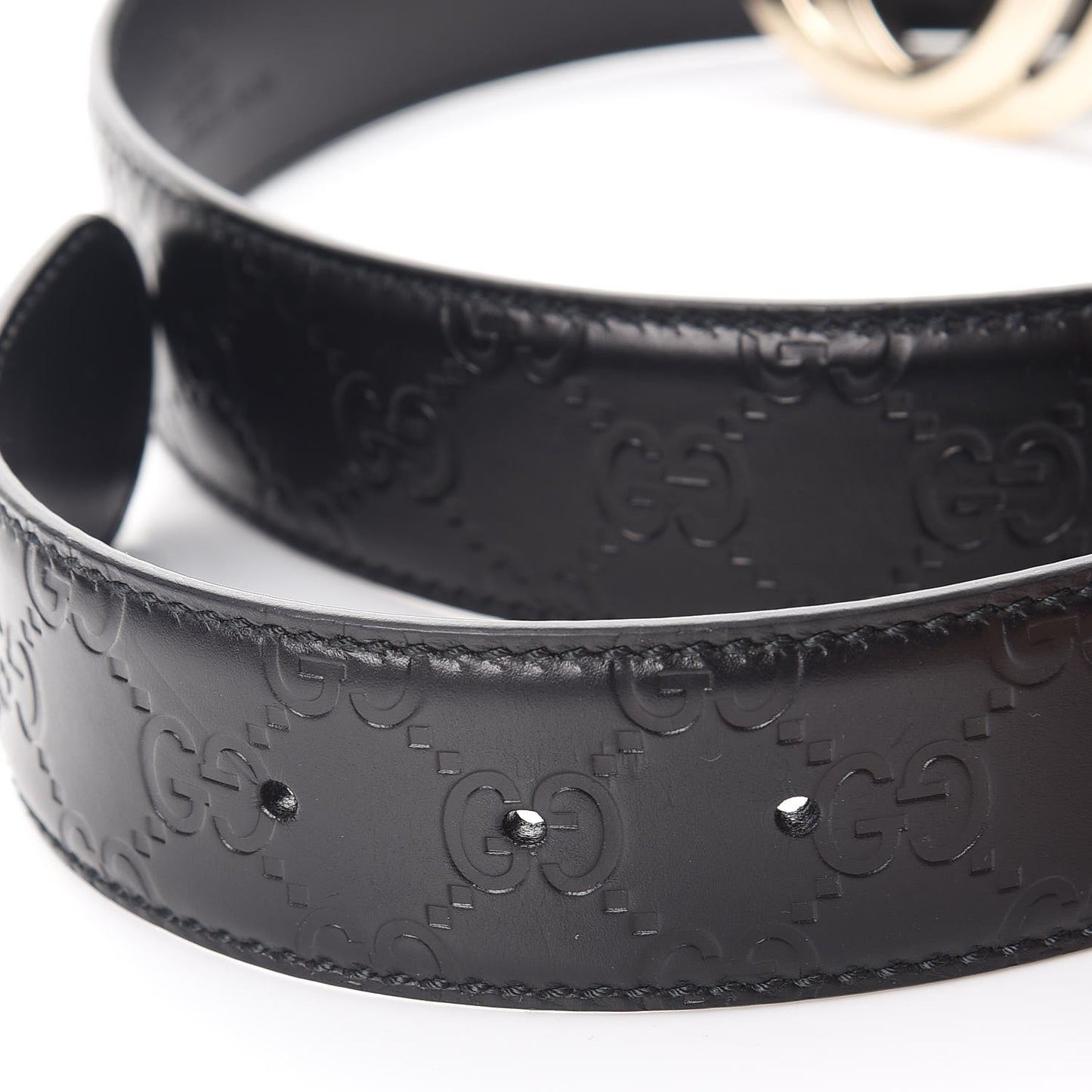 Guccissima Interlocking G Belt 95 38 Black