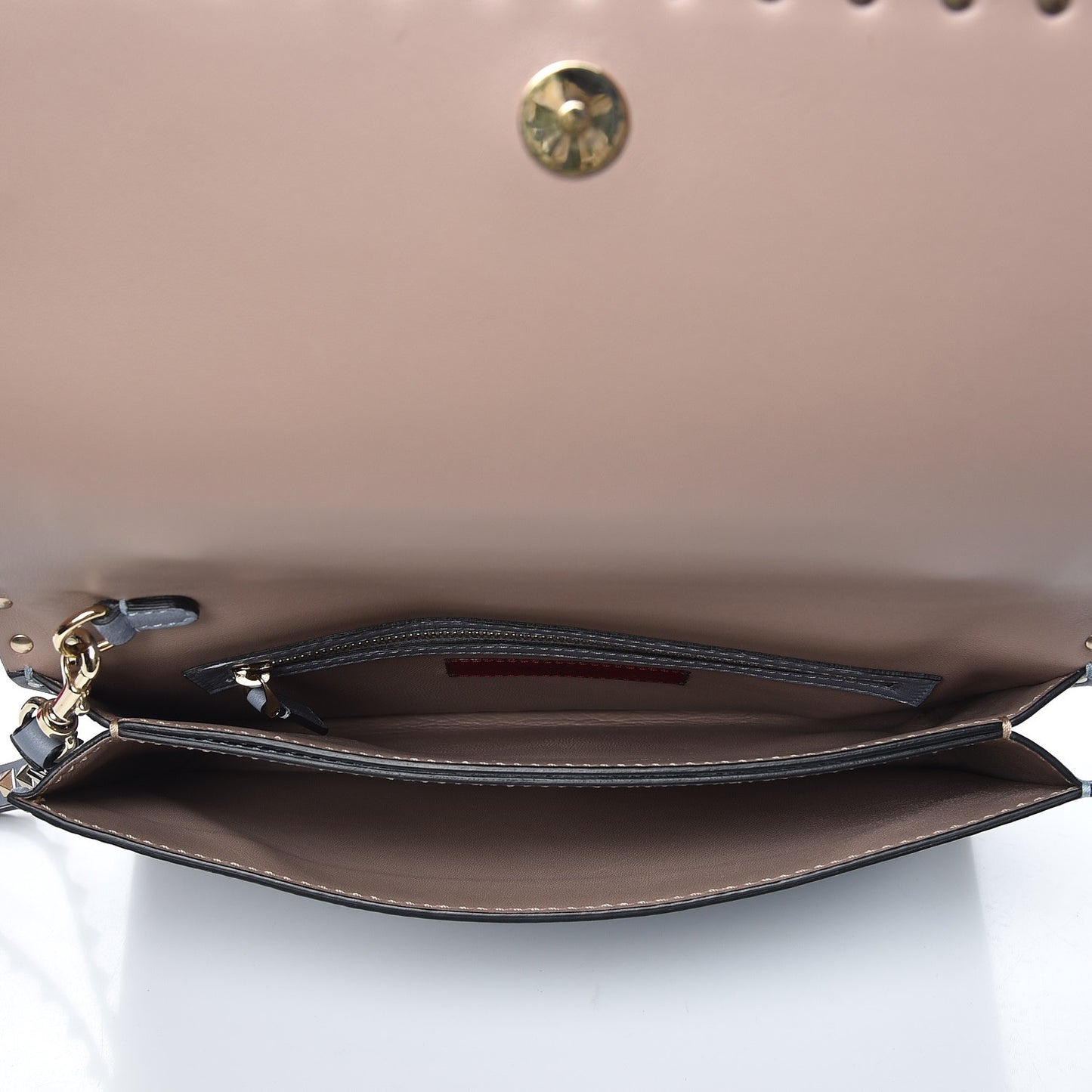 Nappa Rockstud Wristlet Clutch London Stone