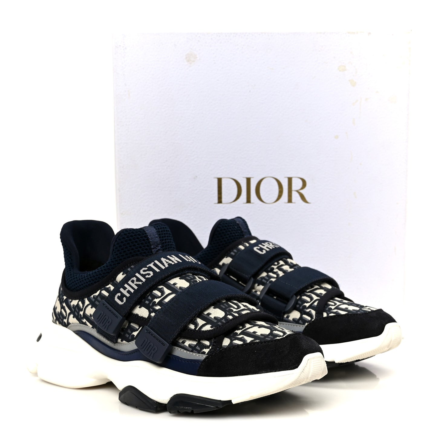 Technical Fabric Oblique D-Wander Sneakers 40 Deep Blue