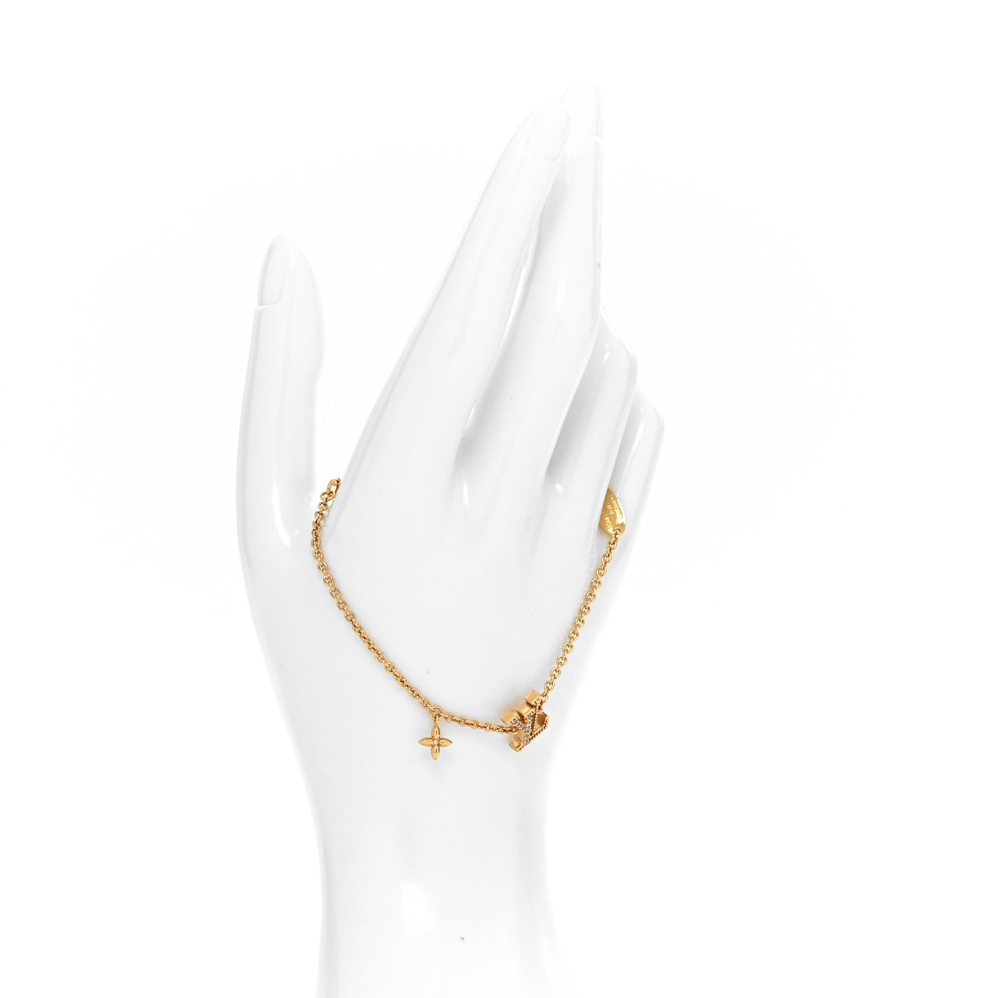 Metal Crystal LV Iconic Bracelet Gold