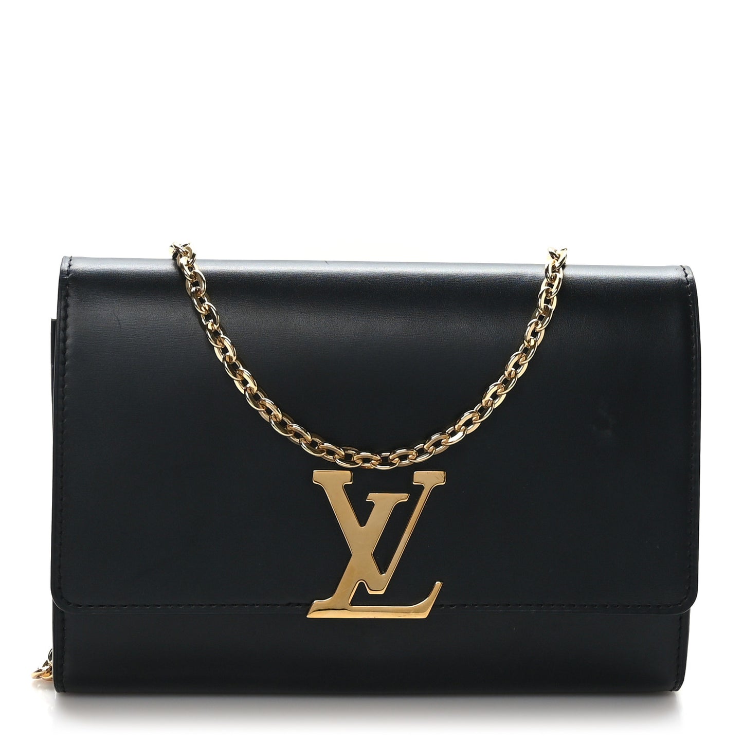 Calfskin Chain Louise GM NM Black