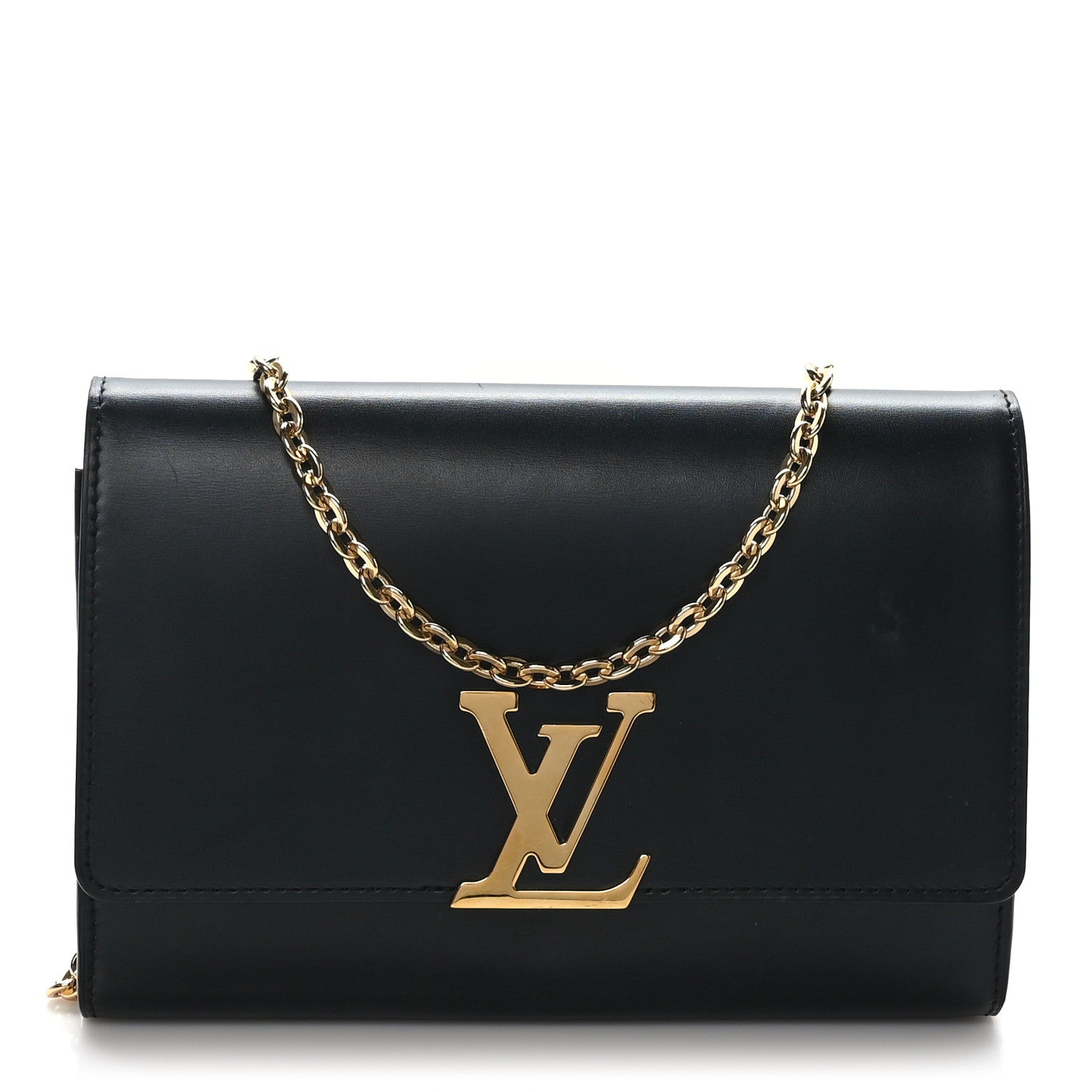 Louis Vuitton Calfskin Chain Louise GM NM Black 1 of 8