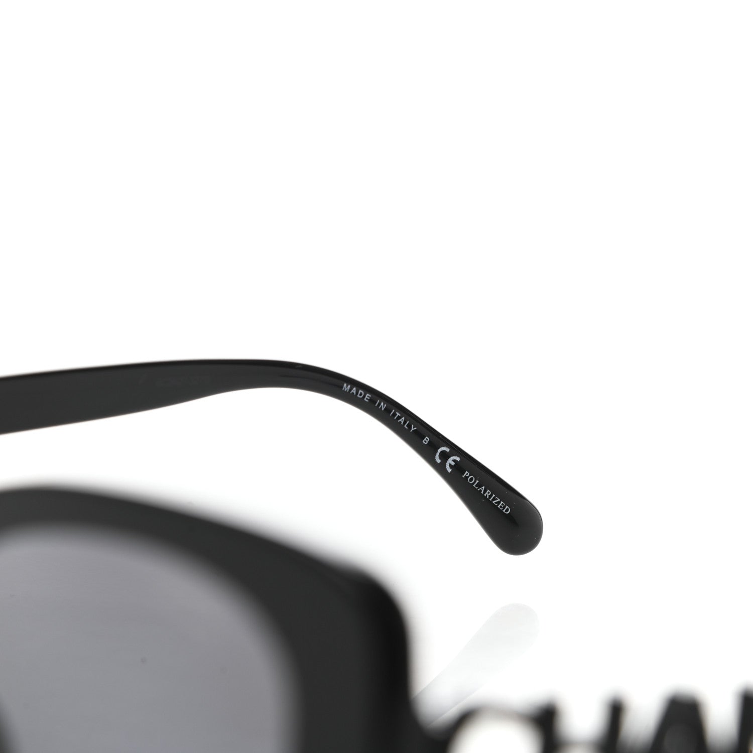 Chanel Acetate Strass Polarized Square Sunglasses 5422-B Black 6 of 8